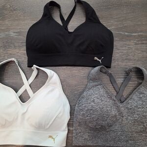 Puma Black and White Sports Bras Intimates Collection